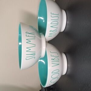 3 Rae Dunn Melamie Cereal Bowls Blue Interior  Paradise Good Vibes and S…